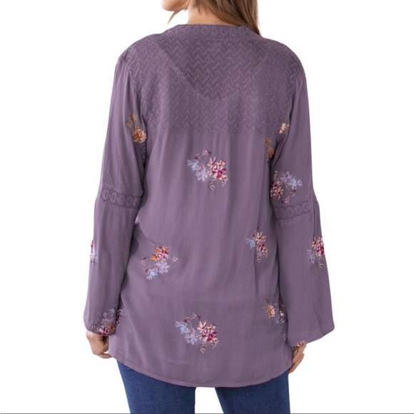 Sundance Anastasia Floral Embroidered Kimono in Dusty Purple Boho Size Small - Picture 2 of 16